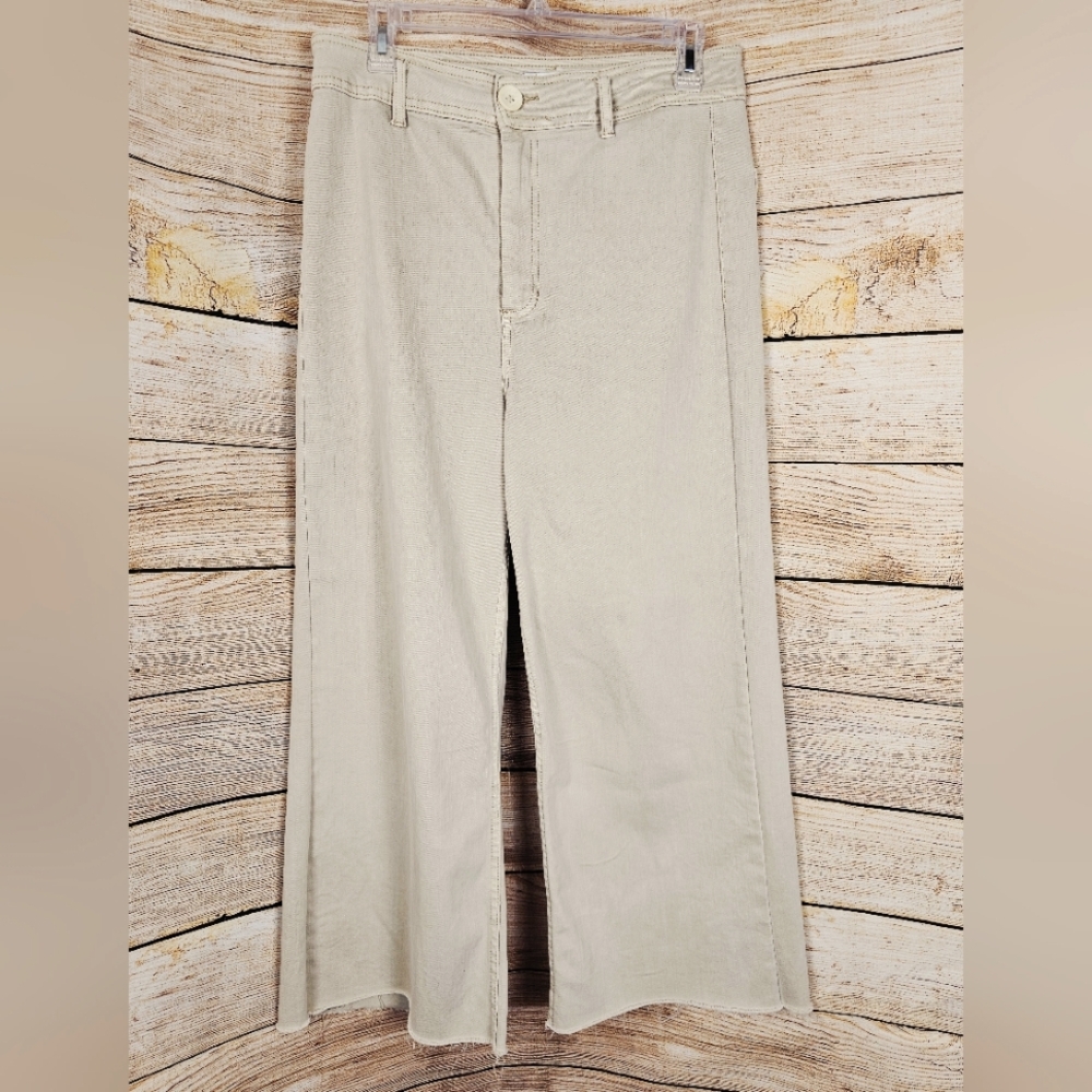 OAT New York High Rise Wide Leg Stretch Denim Jeans Size 30